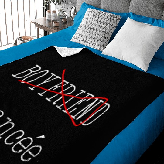 Couple Engagement Engaged Men Funny Fiancee Baby Blankets
