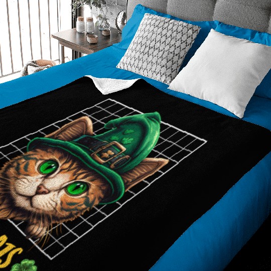 St. Patrick's Day cats leprecats kittens Baby Blankets