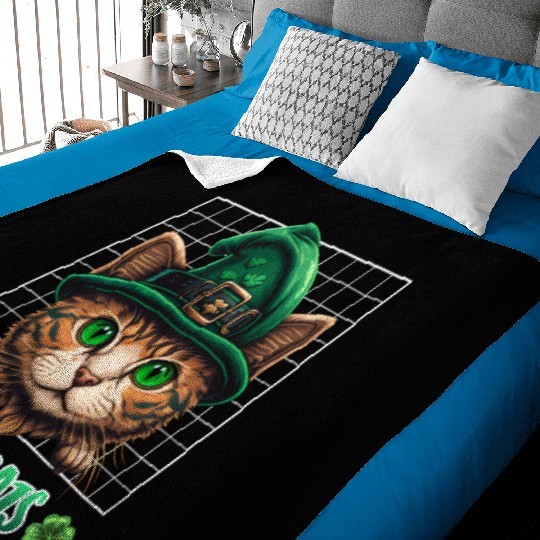 St. Patrick's Day cats leprecats kittens Baby Blankets