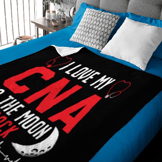 Certified Nursing Assistant Medical Worker CNA Baby Blankets