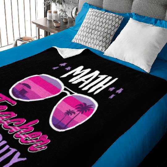 Math teacher off duty school vacation math teacher Baby Blankets