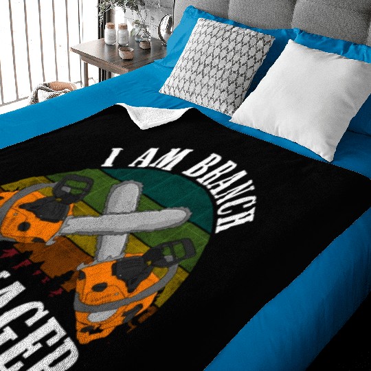 chainsaw Lumberjack Baby Blankets