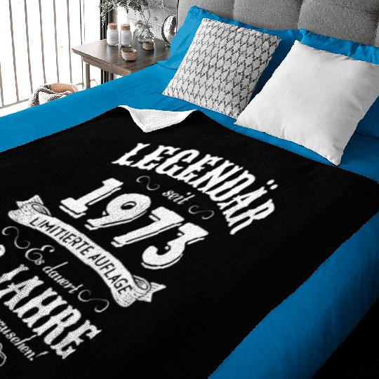 50th Birthday Vintage 1973 Baby Blankets