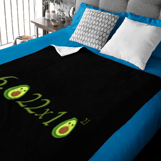 Funny Avocado Avogadro' Number Baby Blankets