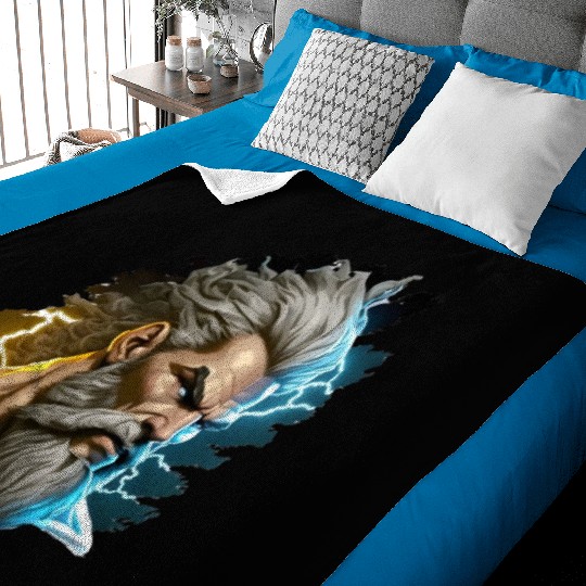 The sticker could feature the silhouette of Zeus Baby Blankets