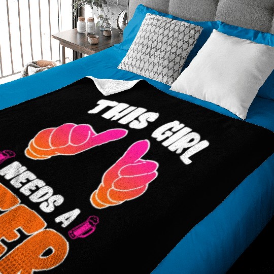 This girl needs a beer vacation Spring Break Baby Blankets