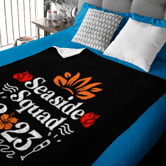 Seaside Squad 2023 Summer Vacation Spring Break Baby Blankets