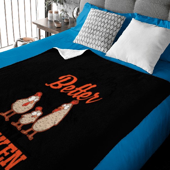 Life Is Better With A Chicken Farmer Chickens Baby Blankets