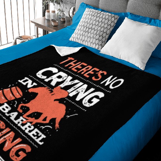 No Crying In Barrel Racing Baby Blankets