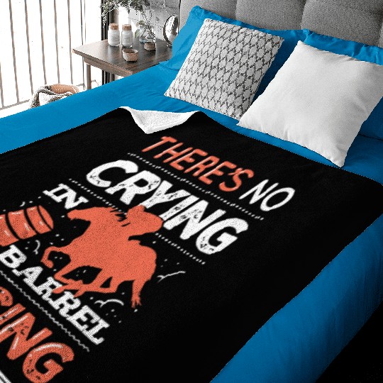 No Crying In Barrel Racing Baby Blankets