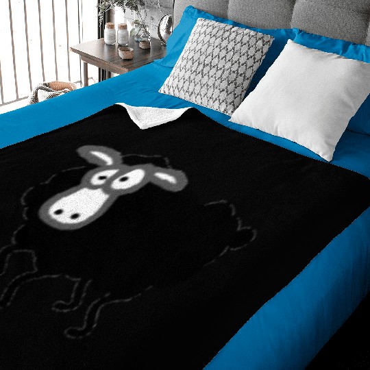 black sheep looking Baby Blankets