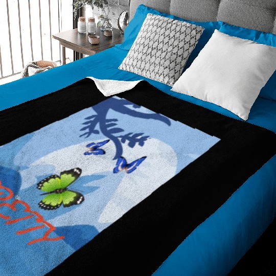 beautiful nature butterflies Baby Blankets