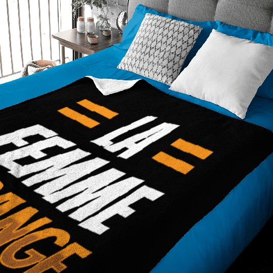 La Femme Orange Baby Blankets