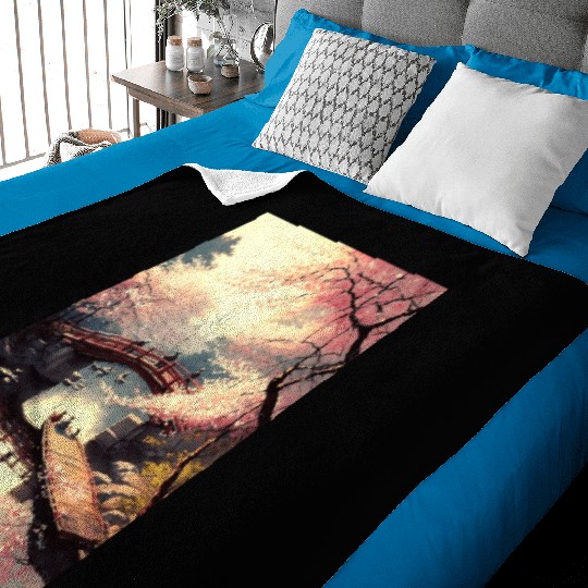 Cherry Blossom Season in Tokyo: A Visual Delight Baby Blankets