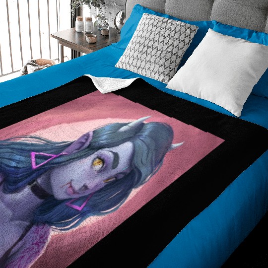 Alpha Female illustration as vampire Baby Blankets