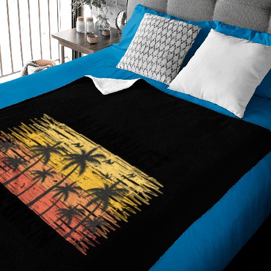 Milwaukee Wisconsin Summer Retro VIntage Vacation Baby Blankets