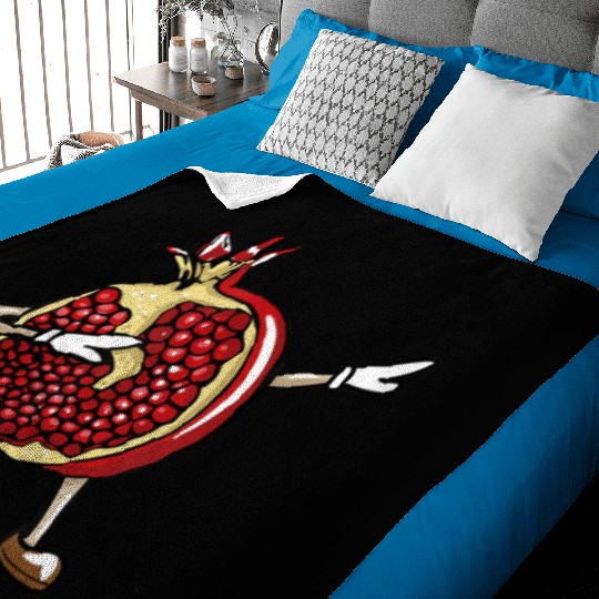 Funny Dabbing Pomegranate Lover Fruit Love Baby Blankets