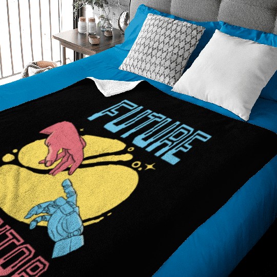 Future Inventor AI Artificial Intelligence Robot Baby Blankets