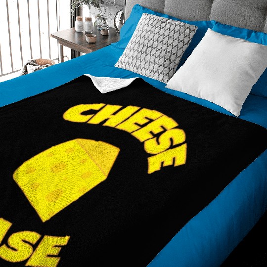 Funny Cheese Please Swiss Cheese Wedge Baby Blankets