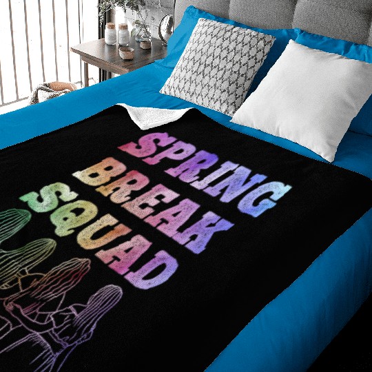 Spring Break Squad Summer Vacation Spring Break Baby Blankets