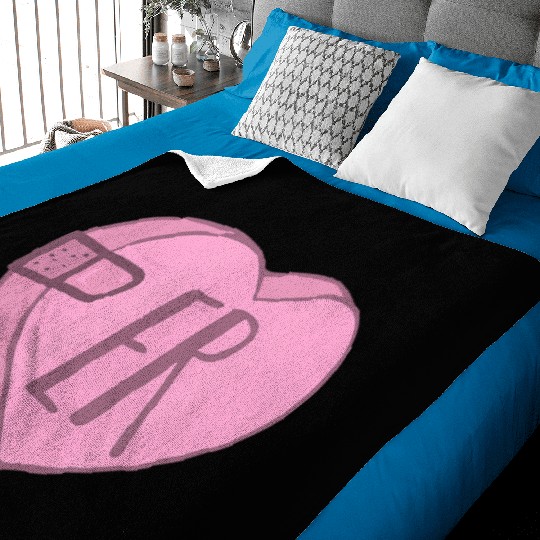 Cute ER Nurse Candy Heart Baby Blankets