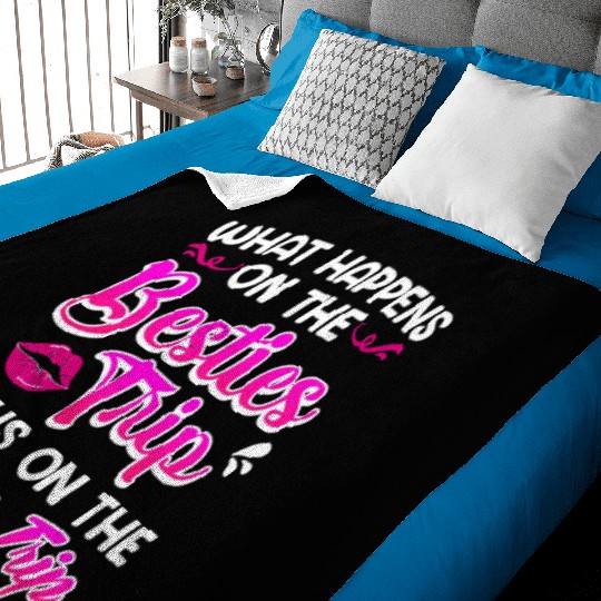 Besties Trip Friends Summer Vacation Spring Break Baby Blankets