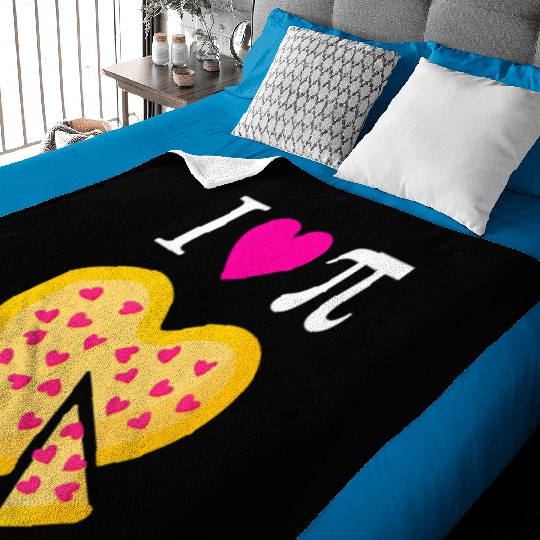 I Love Pi Pizza Math Teacher Baby Blankets