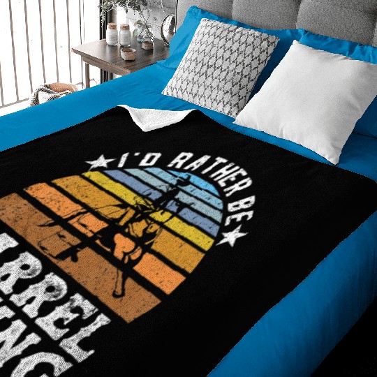 I d Rather Be Barrel Racing Barrel Racer Baby Blankets