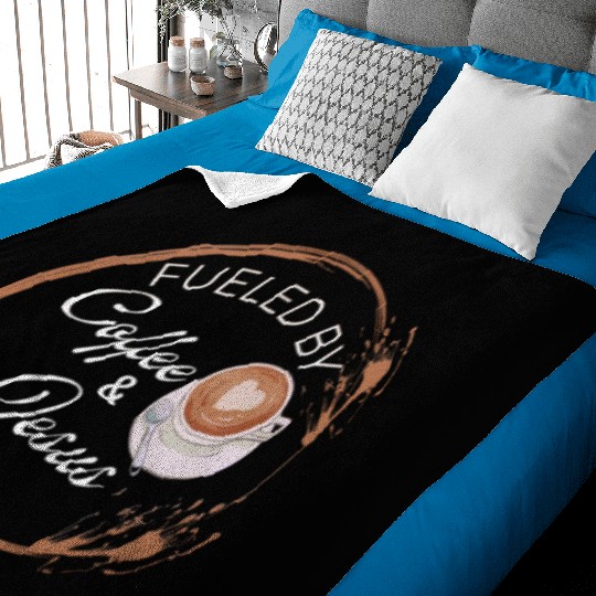 Fueled by coffee and Jesus, Jesus love Baby Blankets