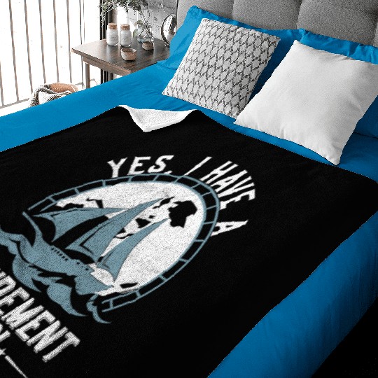 Sailing Retirement Plan Retired Sailor Sailboat Baby Blankets