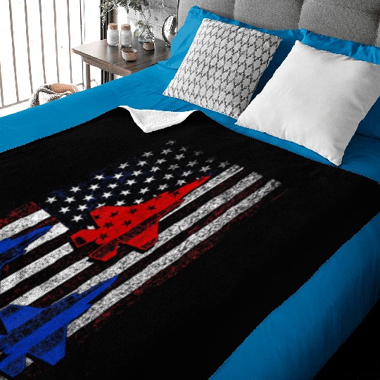 American Independence Fourth of July US Air Force Baby Blankets