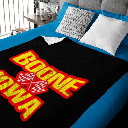 Boone Iowa IA Midwest Hobby Stock Modified Race Ca Baby Blankets