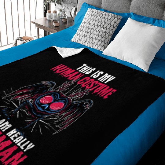Mothman This Is My Human Costume Yes I Am Really M Baby Blankets
