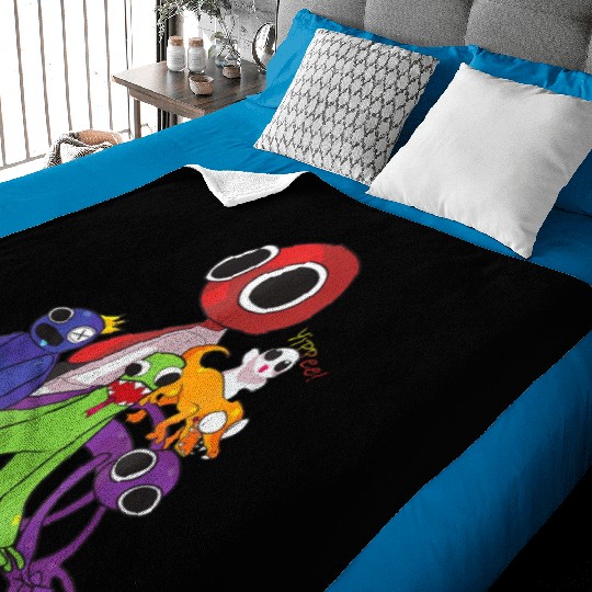 Rainbow Friends blue red orange green Baby Blankets