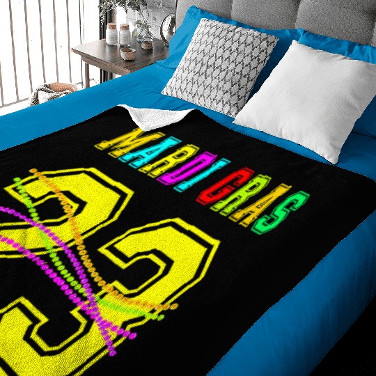 2023 Mardi Gras New Orleans Party Beads Bourbon St Baby Blankets