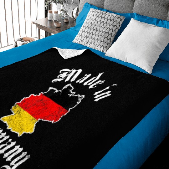 Made In Germany Flag Born In Germany German Deutsc Baby Blankets