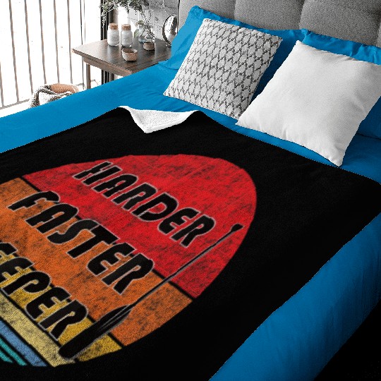 Rowing Harder Faster Deeper Dragon Boat Racing Baby Blankets