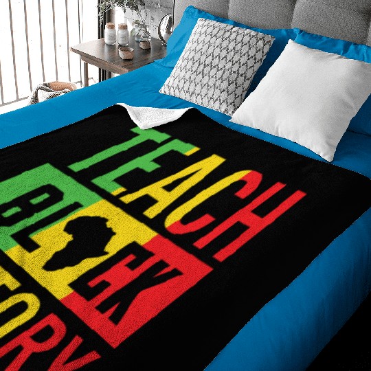 Teach Black History African American Juneteenth Baby Blankets