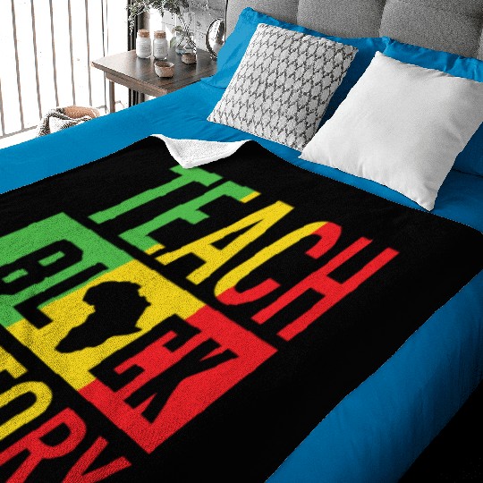 Teach Black History African American Juneteenth Baby Blankets