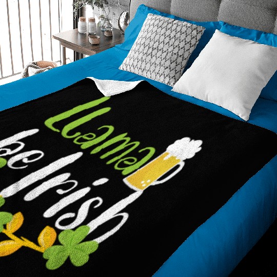 llama be irish Baby Blankets