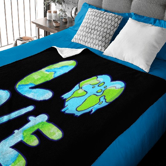 LOVE Earth Day 2023 Cute Earth Lover Kids Baby Blankets