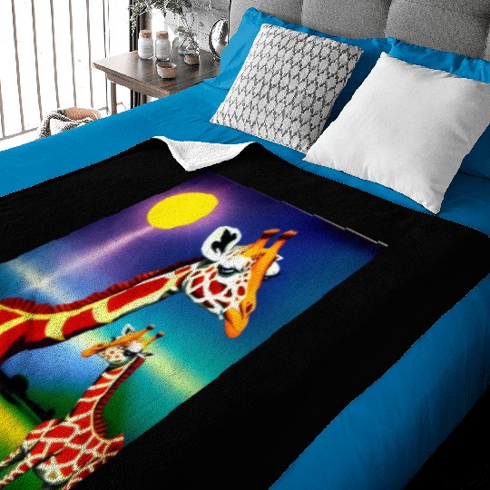 Giraffe in the spectrum of light Baby Blankets