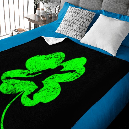 Fencing St. Patrick's day shamrock Baby Blankets