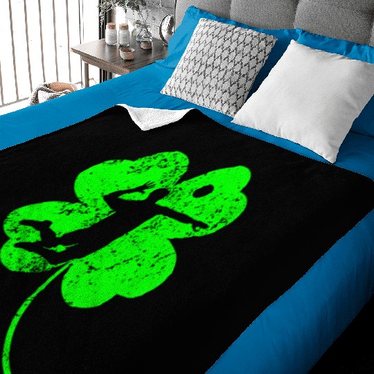 Volleyball St. Patrick's day shamrock Baby Blankets