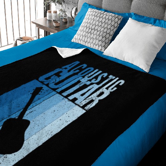 Vintage Acoustic Guitar Country Blues Musician Baby Blankets
