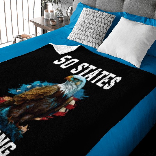 50 States Strong American Bald Eagle America 4th Baby Blankets