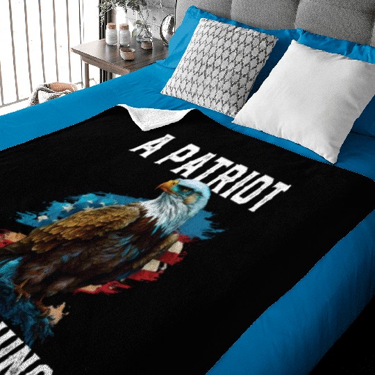 A Patriot or Nothing American Bald Eagle Baby Blankets