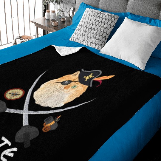 Funny Pi Day Math Teacher Pirate Cat Lover 3.14 Baby Blankets