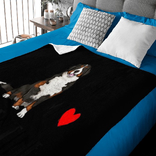 I Found My Valentine Day Bernese Mountain Dog Dog Baby Blankets