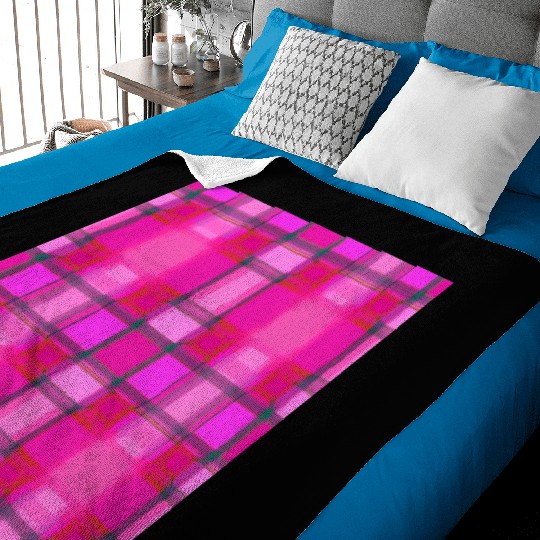 Tartan Pattern in Pink Delicate and Beautiful T-Sh Baby Blankets